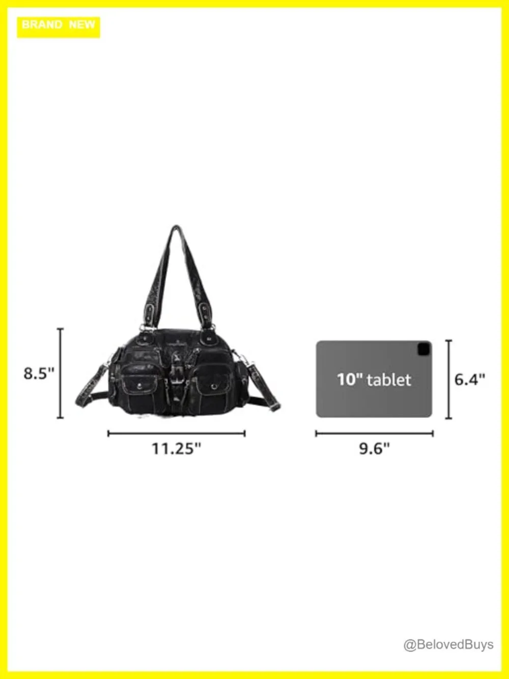 Angel Kiss Hobo Crossbody Purse Multipocket Soft PU Leather Handbag